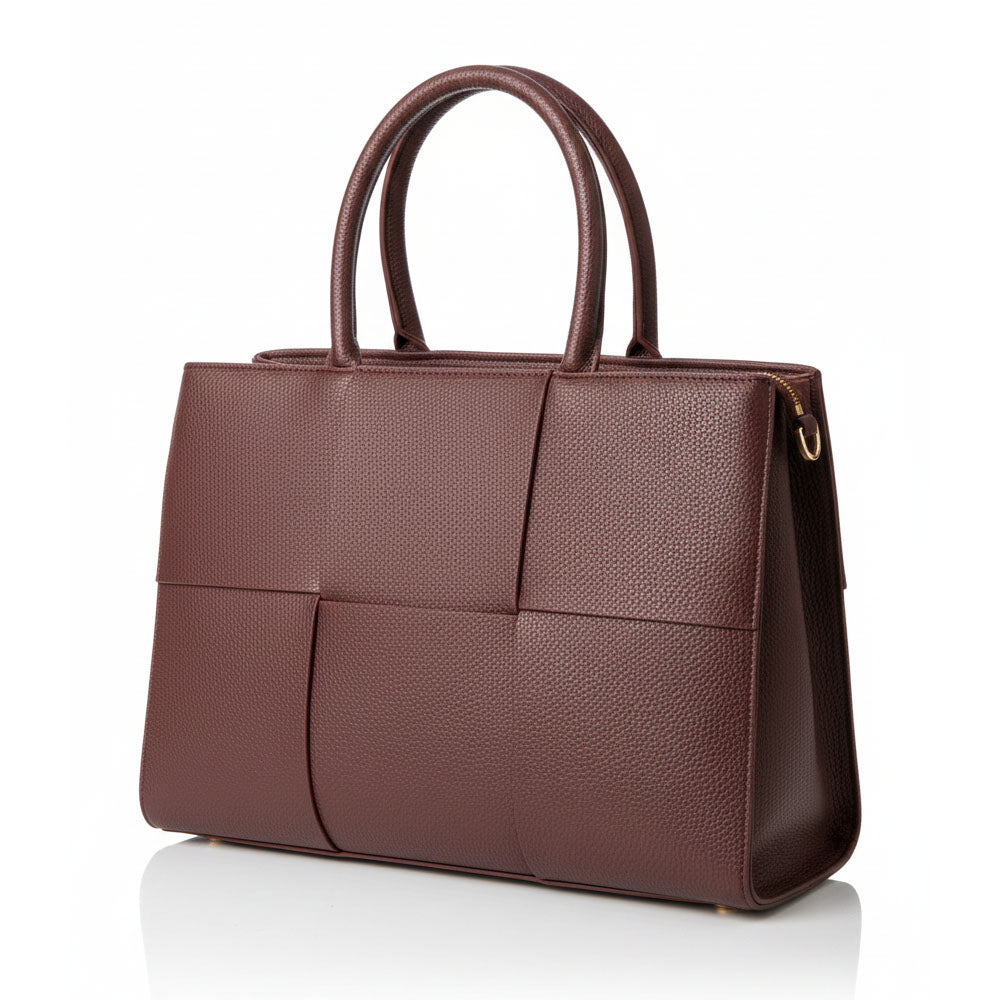 Checkered leather cross Hand bag  BG28-130